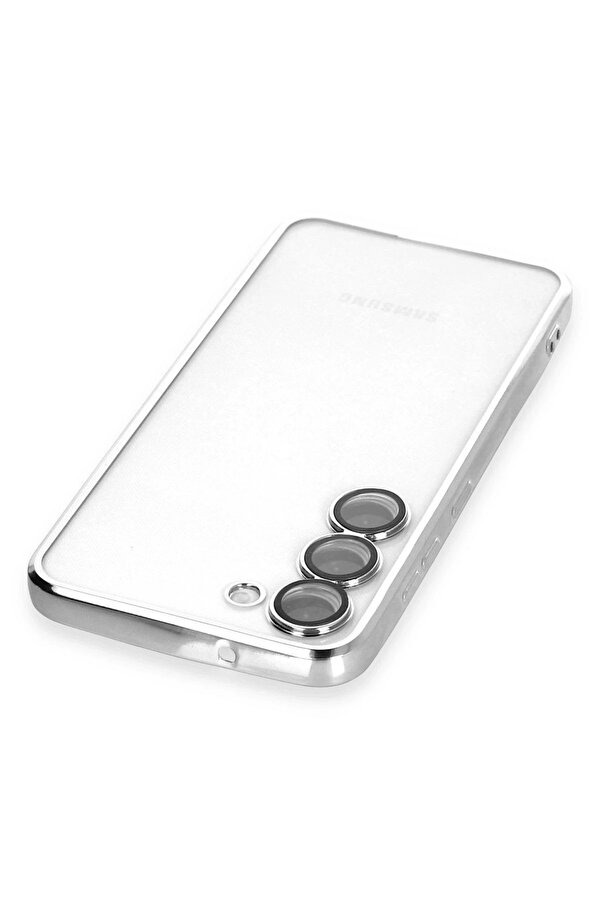 Samsung Galaxy S23 Plus Kılıf Lensli̇ Si̇li̇kon - Gümüş - Dropx5646-8600