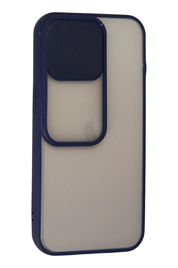 İphone 13 Pro Kılıf Palm Buzlu Kamera Sürgülü Si̇li̇kon - Laci̇vert - Dropx8896-3859
