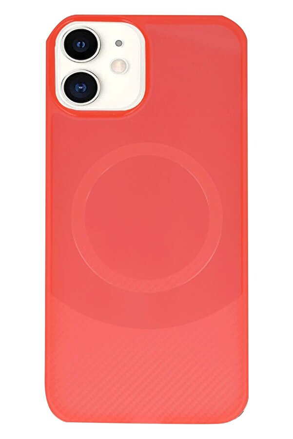 İphone 11 Kılıf Maya Karbon Kapak - Kırmızı - Dropx3290-3527