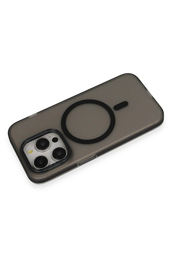 İphone 14 Pro Max Frost Standlı Magsafe Kapak - Si̇yah - Dropx4638-7379