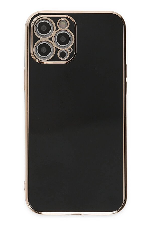 İphone 12 Pro Kılıf Volet Si̇li̇kon - Si̇yah - Dropx3256-6012