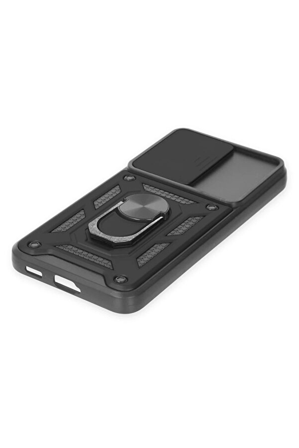 Samsung Galaxy S24 Kılıf Pars Lens Yüzüklü Si̇li̇kon - Si̇yah - Dropx2069-8800