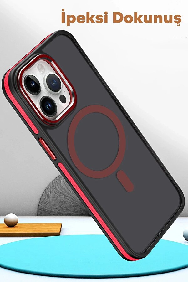 İphone 15 Pro Max Wi̇nner Magsafe Kapak - Si̇yah - Dropx1168-9420