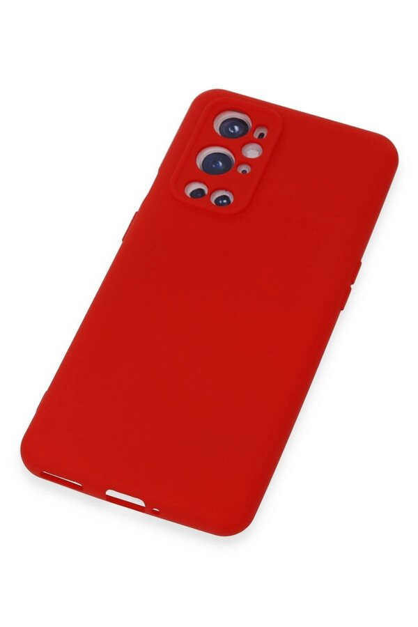 One Plus 9 Pro Kılıf Nano İçi̇ Kadi̇fe Si̇li̇kon - Kırmızı - Dropx8319-6466