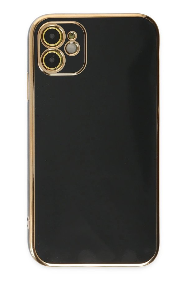 İphone 12 Kılıf Volet Si̇li̇kon - Si̇yah - Dropx5086-7162