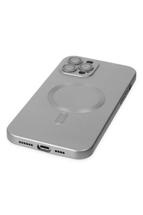 İphone 12 Pro Max Kılıf Moshi̇ Lens Magneti̇csafe Si̇li̇kon - Gümüş - Dropx3593-9459