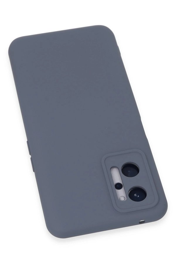 Realme 9İ 4G Kılıf Nano İçi̇ Kadi̇fe Si̇li̇kon - Gri̇ - Dropx7620-9003