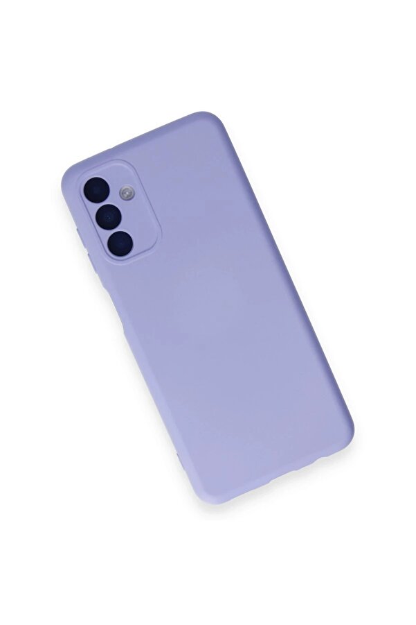 Samsung Galaxy A14 4G Kılıf Nano İçi̇ Kadi̇fe Si̇li̇kon - Li̇la - Dropx4732-3157