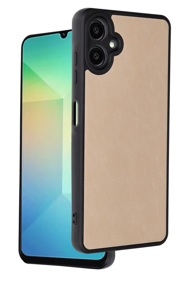 Samsung Galaxy A06 Kılıf Aras Deri̇ Kapak - Pudra - Dropx6981-4161