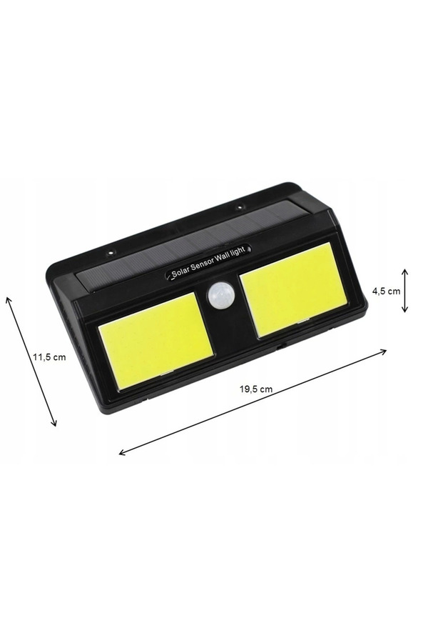 Solar Güneş Enerji̇li̇ Sensörlü 96 Cob Led Apli̇k Duvar Ti̇pi̇ Led Lamba