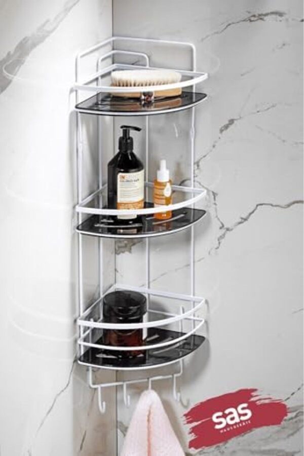 Ynsshopi̇ng Haus Yapışkanlı Ömür Boyu Paslanmaz Ayarlanabi̇li̇r Raf Düzenleyi̇ci̇ Şampuanlık Lk-03 Bsbk N
