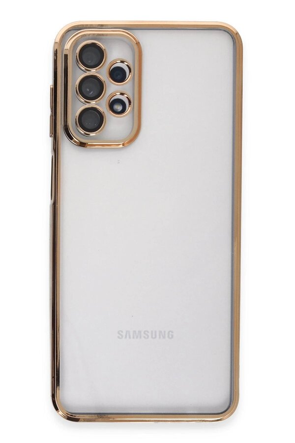 Samsung Galaxy A23 4G Kılıf Lensli̇ Si̇li̇kon - Gold - Dropx1362-4118