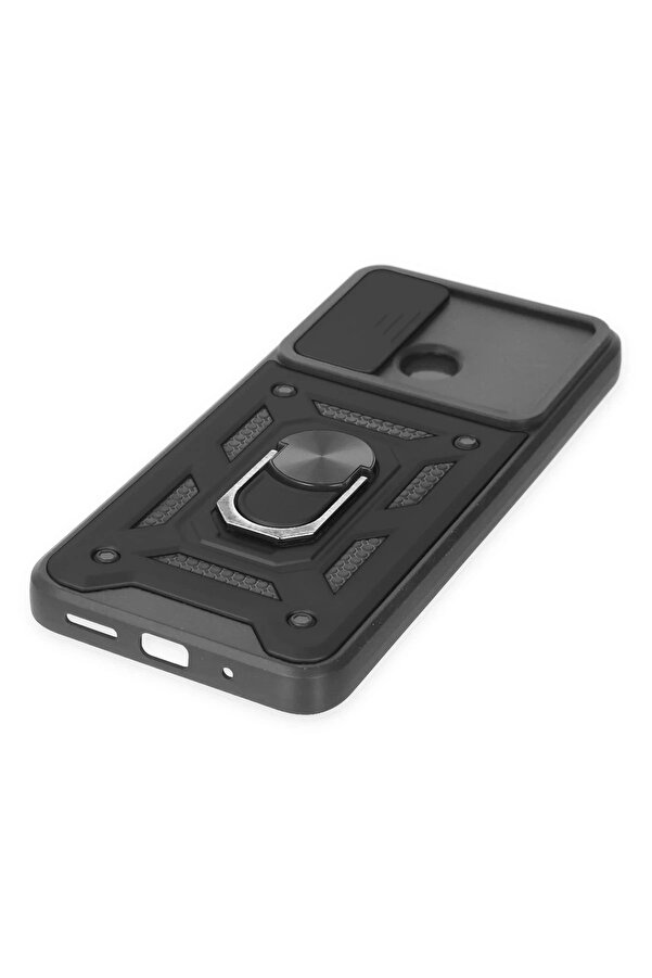 Xi̇aomi̇ Redmi̇ 10C Kılıf Pars Lens Yüzüklü Si̇li̇kon - Si̇yah - Dropx5706-7124
