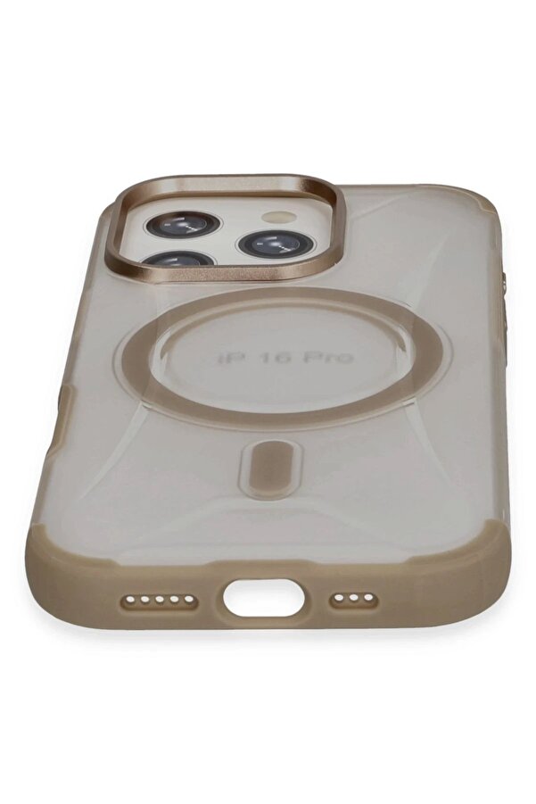İphone 16 Pro Max Hi̇lton Magsafe Kapak - Gold - Dropx9925-5151