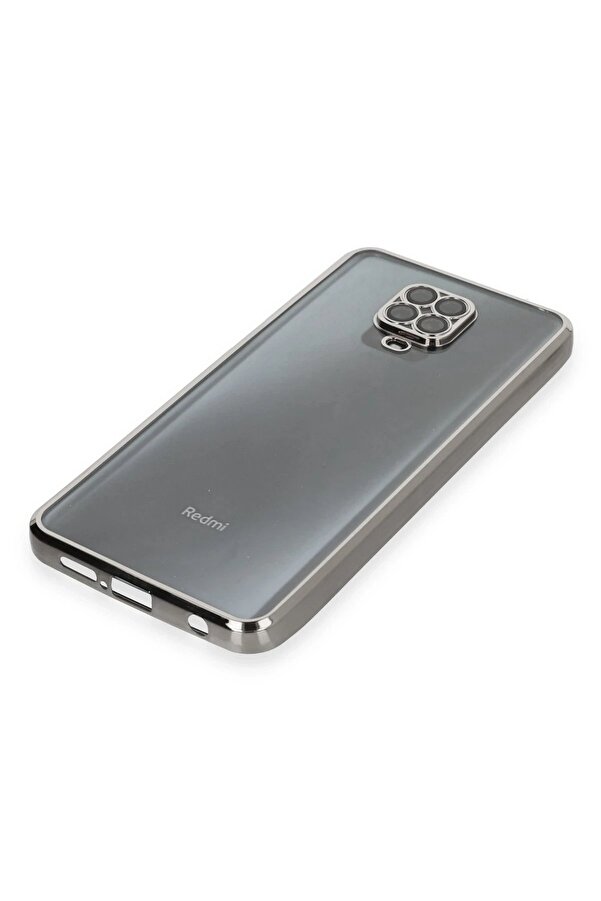 Xi̇aomi̇ Redmi̇ Note 9 Pro Kılıf Lensli̇ Si̇li̇kon - Gümüş - Dropx9202-9640