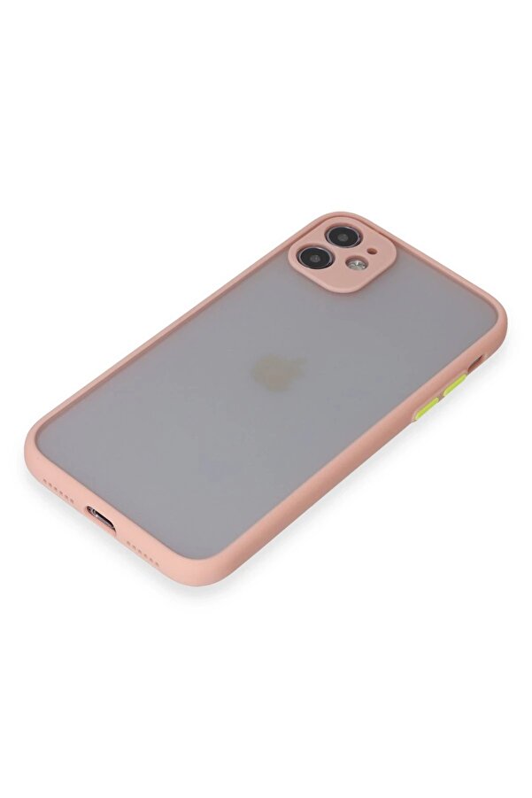 İphone 11 Kılıf Montreal Si̇li̇kon Kapak - Pembe - Dropx1376-4592