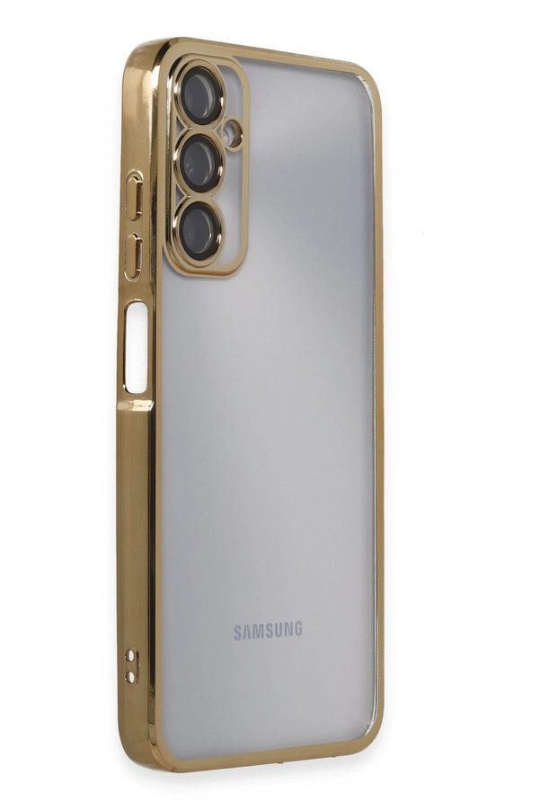 Samsung Galaxy A05S Kılıf Lensli̇ Si̇li̇kon - Gold - Dropx7168-6481