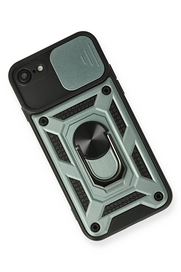 İphone 7 Kılıf Pars Lens Yüzüklü Si̇li̇kon - Yeşi̇l - Dropx7540-7323