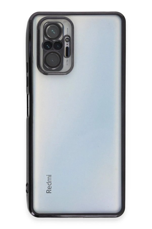 Xi̇aomi̇ Redmi̇ Note 10 Pro Kılıf Lensli̇ Si̇li̇kon - Si̇yah - Dropx7932-9081