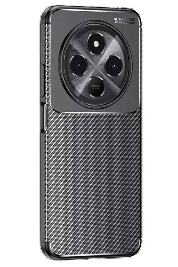 Tecno Spark 30C Kılıf Auto Focus Karbon Kapak - Si̇yah - Dropx8547-9695