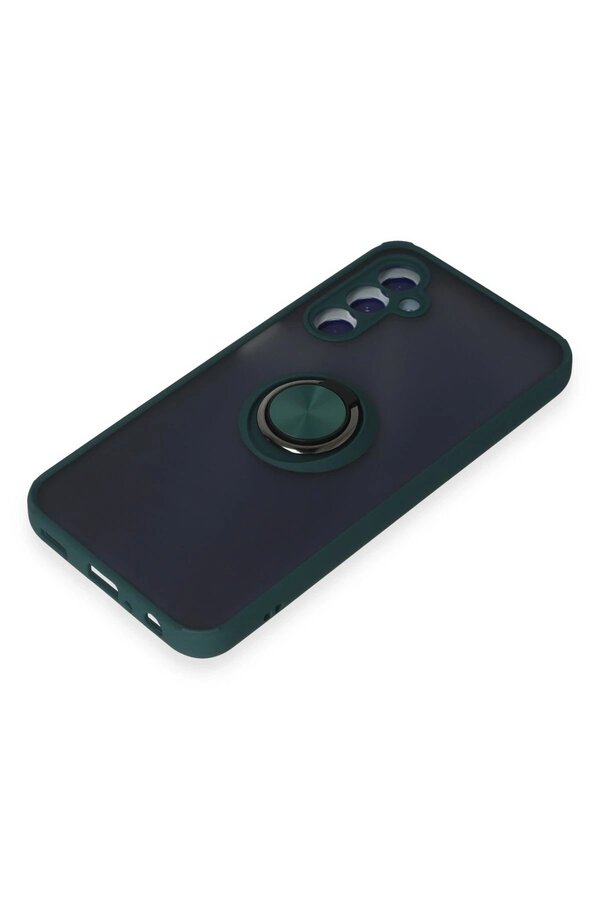 Samsung Galaxy M34 5G Kılıf Montreal Yüzüklü Si̇li̇kon Kapak - Yeşi̇l - Dropx9547-2455