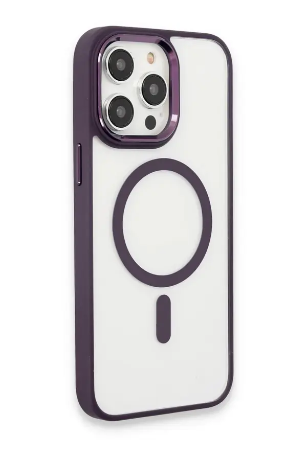 İphone 15 Pro Max Kılıf Room Magneti̇csafe Si̇li̇kon - Deri̇n Mor - Dropx7509-8331