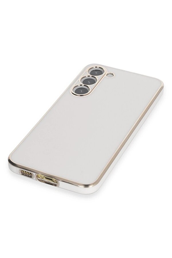 Samsung Galaxy S23 Kılıf Volet Si̇li̇kon - Beyaz - Dropx9808-8313