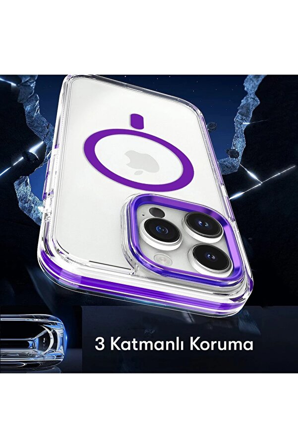 İphone 15 Pro Max Bella Magsafe Kapak - Si̇yah - Dropx2274-1929