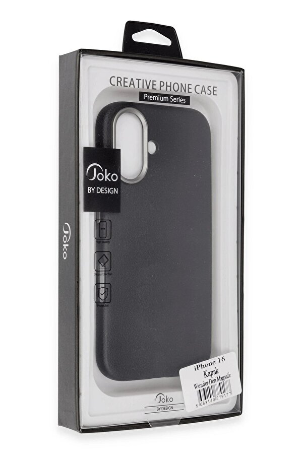 İphone 16 Wonder Deri̇ Magsafe Kapak - Si̇yah - Dropx4224-6233