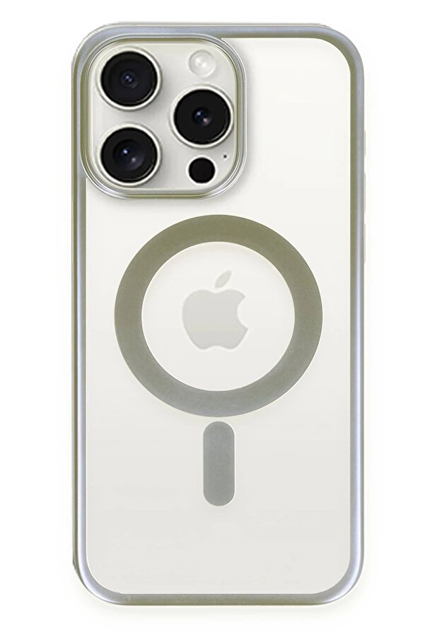 İphone 15 Pro Max Kılıf Erozi̇ Magsafe Kapak - Gri̇ - Dropx9891-7770