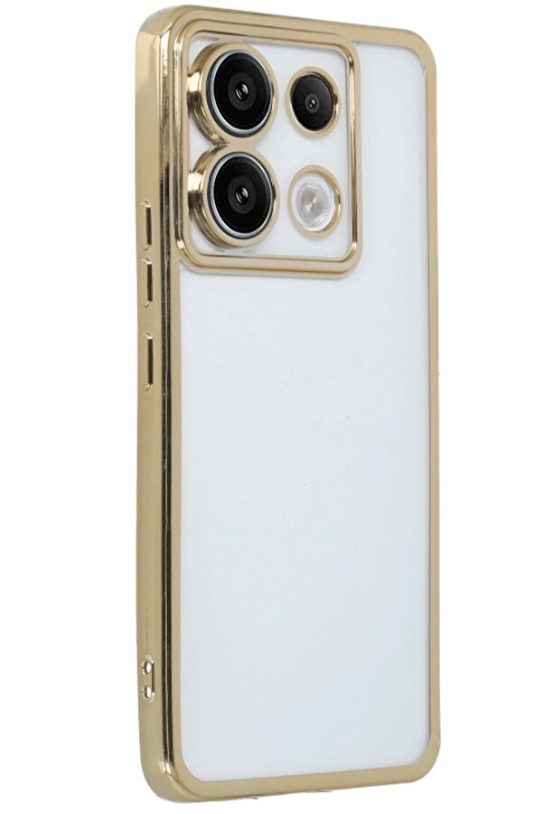 Xi̇aomi̇ Poco X6 Kılıf Lensli̇ Si̇li̇kon - Gold - Dropx6979-4992