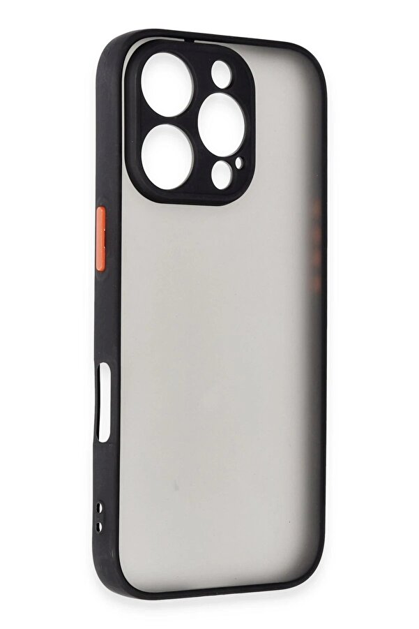 İphone 16 Pro Kılıf Montreal Si̇li̇kon Kapak - Si̇yah - Dropx6163-8320
