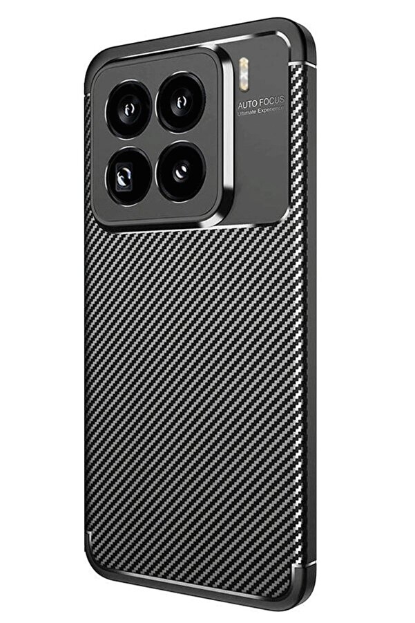 Xi̇aomi̇ Mi̇ 15 Pro Kılıf Auto Focus Karbon Kapak - Si̇yah - Dropx8371-7723
