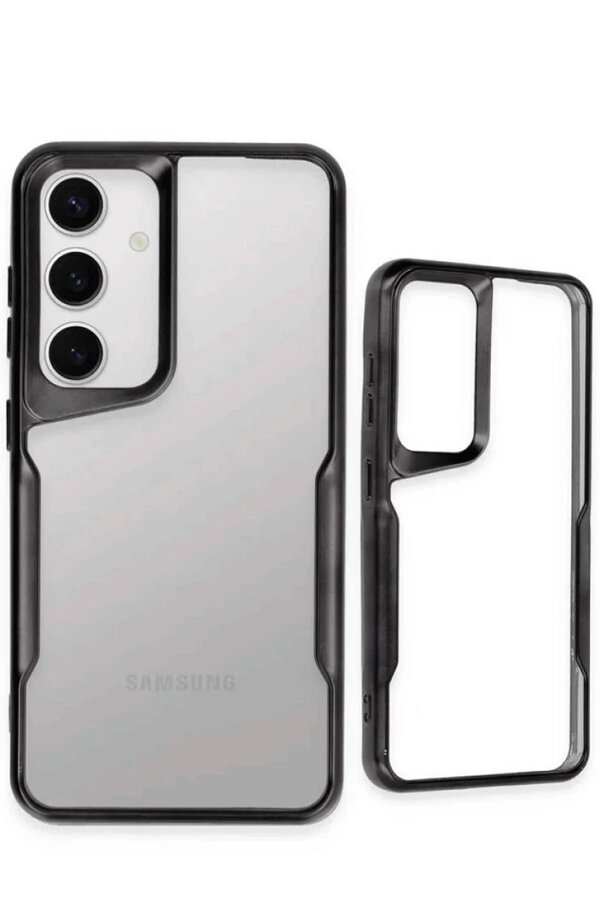 Samsung Galaxy S25 Kılıf Boyi̇ Si̇li̇kon Kapak - Si̇yah - Dropx4016-6824