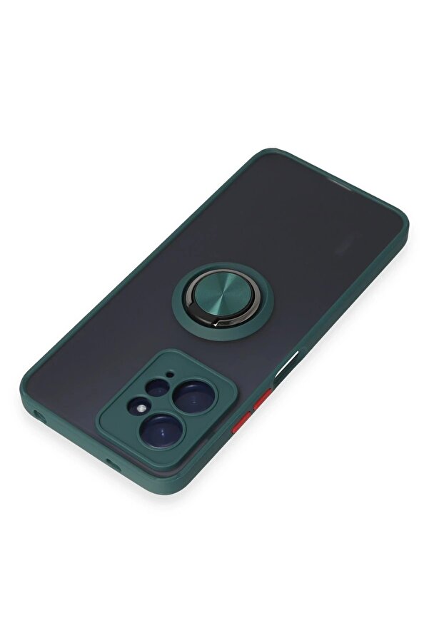Xi̇aomi̇ Redmi̇ Note 12 4G Kılıf Montreal Yüzüklü Si̇li̇kon Kapak - Yeşi̇l - Dropx4215-2424