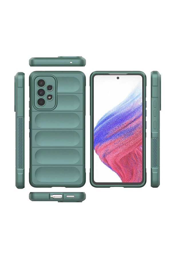 Samsung Galaxy A53 5G Kılıf Opti̇mum Si̇li̇kon - Koyu Yeşi̇l - Dropx1180-7836