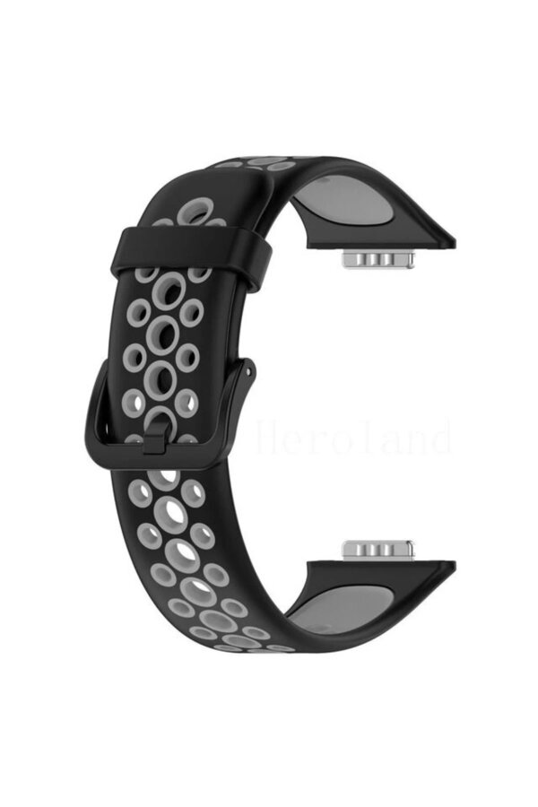 Huawei̇ Watch Fi̇t 2 Spor Deli̇kli̇ Kordon - Si̇yah-Gri̇ - Dropx3620-4330