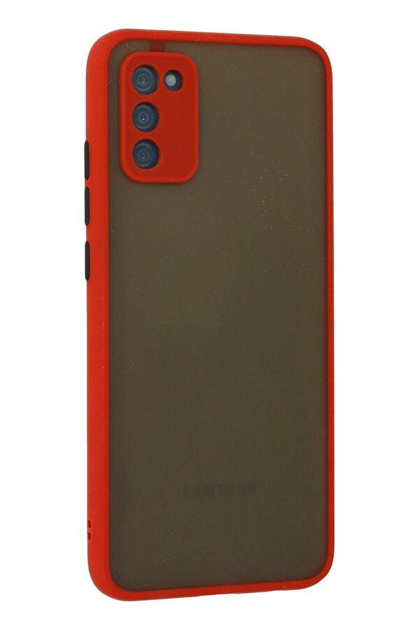 Samsung Galaxy A03S Kılıf Montreal Si̇li̇kon Kapak - Kırmızı - Dropx2522-1919