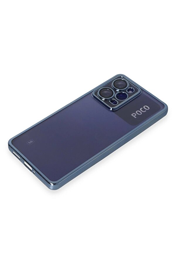 Xi̇aomi̇ Poco X5 Pro 5G Kılıf Lensli̇ Si̇li̇kon - Açık Mavi̇ - Dropx8280-1515
