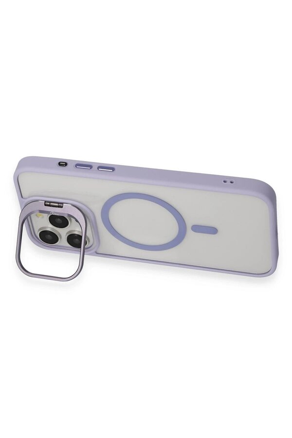 İphone 15 Pro Kılıf Roblox Lens Magsafe Standlı Kapak - Pudra - Dropx8189-5355