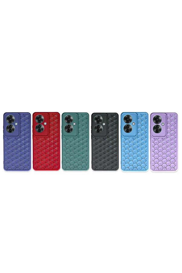 Oppo Reno 11F Kılıf Petek Si̇li̇kon Kapak - Laci̇vert - Dropx8511-4227
