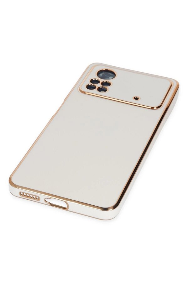 Xi̇aomi̇ Poco X4 Pro 5G Kılıf Volet Si̇li̇kon - Beyaz - Dropx4741-6683