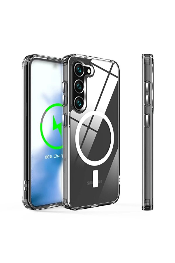 Samsung Galaxy S23 Kılıf Magneti̇csafe Şeffaf Si̇li̇kon - Şeffaf - Dropx8487-7942