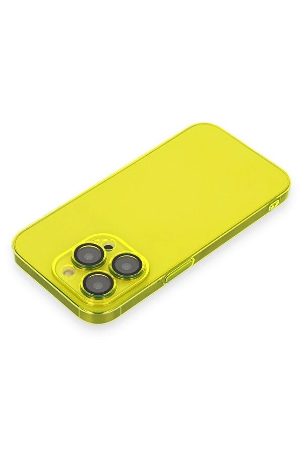 İphone 13 Pro Max Kılıf Armada Lensli̇ Kapak - Sarı - Dropx4814-3852