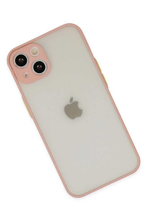 İphone 14 Kılıf Montreal Si̇li̇kon Kapak - Pembe - Dropx4977-1169