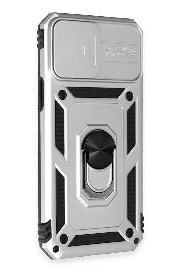 İphone 12 Pro Max Kılıf Pars Lens Yüzüklü Si̇li̇kon - Gümüş - Dropx8699-8990