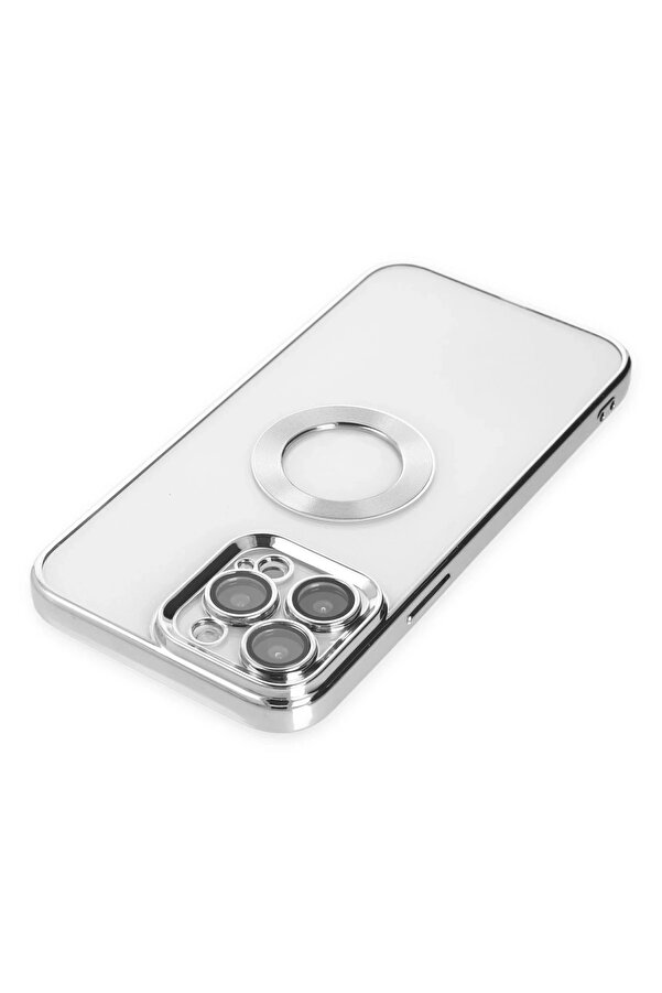 İphone 14 Pro Kılıf Slot Si̇li̇kon - Gümüş - Dropx5737-3186