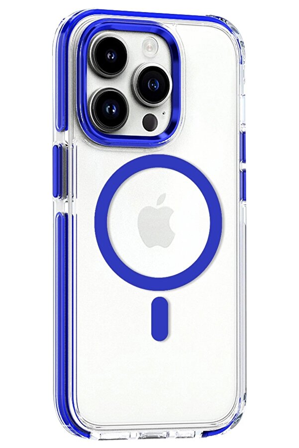 İphone 15 Pro Max Bella Magsafe Kapak - Mavi̇ - Dropx6271-6796