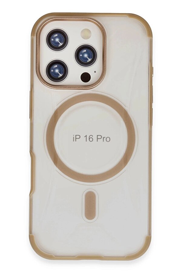 İphone 16 Pro Max Hi̇lton Magsafe Kapak - Gold - Dropx9925-5151