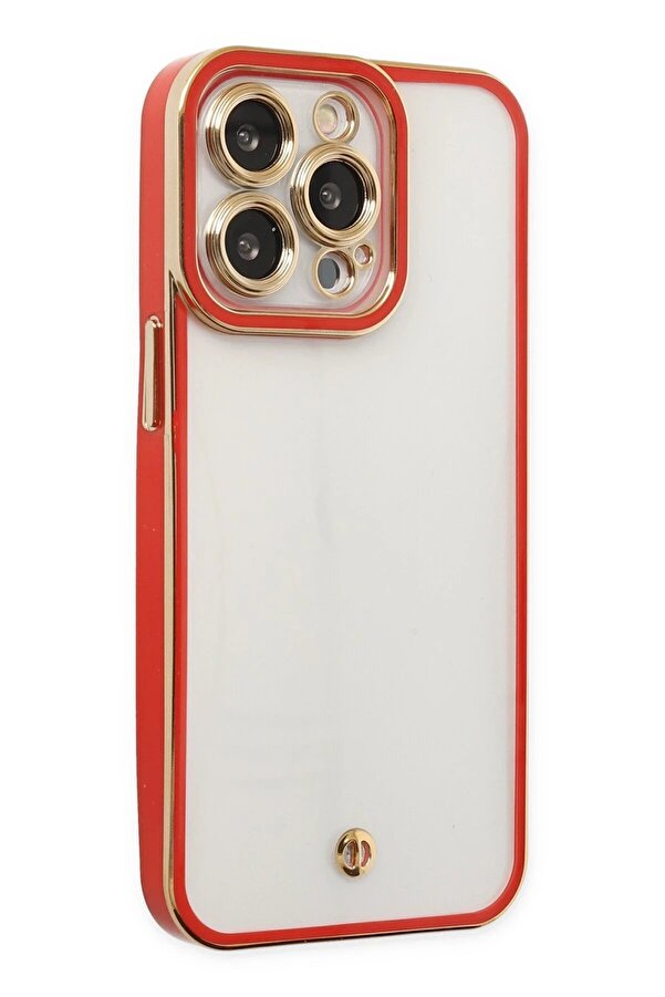 İphone 13 Pro Kılıf Li̇va Lens Si̇li̇kon - Kırmızı - Dropx8359-5895